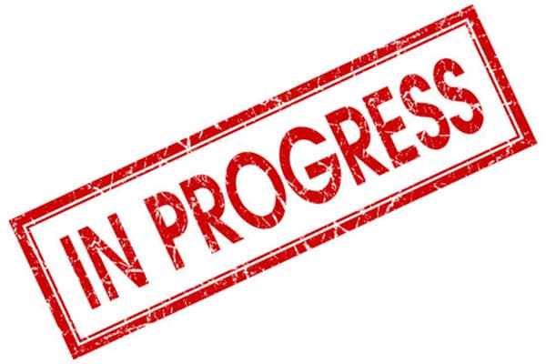 In progress sign